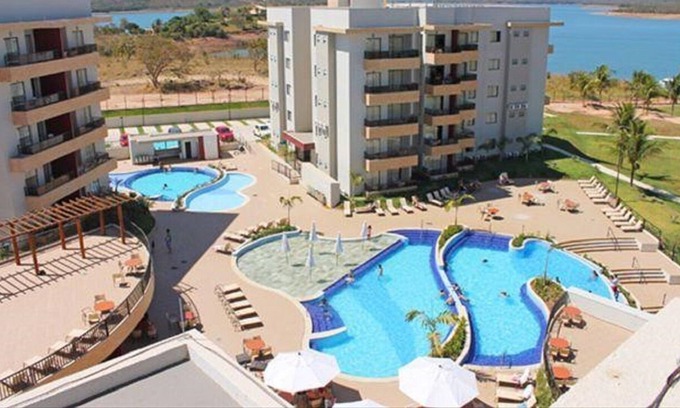 Caldas Novas Apartment | Marina Flat Náutica Resort Caldas Novas 4 + 1 child up to 12X No Interest