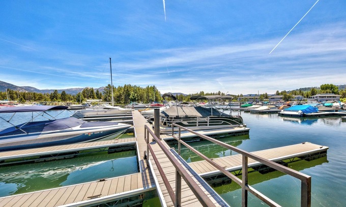 Tahoe Keys Condo | Marina Gateway: Tahoe Keys #47 Dock, Pools, Pets