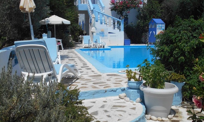 Marathokampos Apartment | Meltemia Studio Samos With Pool