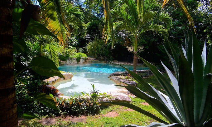 Xcaret Cottage | Mexican Hacienda - Hidden Gem in Jungle w/Waterfall Pool & 5 min. Xcaret Park