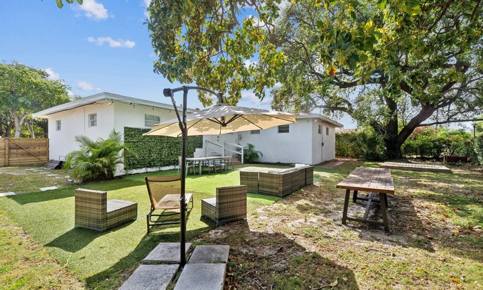 Liberty City House | Miami Chic Hideaway: Near Wynwood & Downtown - Yard, Grill, & Games