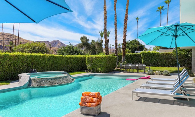 Indian Canyon House | Mod Blue Agave - Stunning Glam Mid-Century