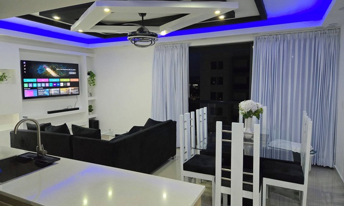 Punal Apartment | Modern 3BR Apartment w/Pool View & Smart Lock — 7 Min from Santiago Airport