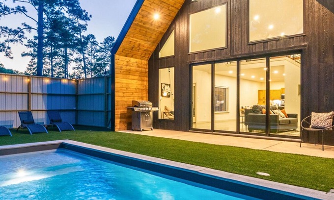 Mid America House | Modern A-Frame Cabin with Pool and Lake Access