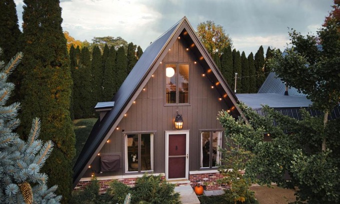Essexville House | Modern A-Frame with Hot Tub