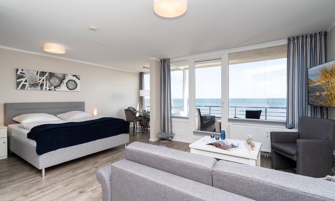 List Apartment | Modern app. with balcony, sea view, parking space, WLAN. Pets allowed.