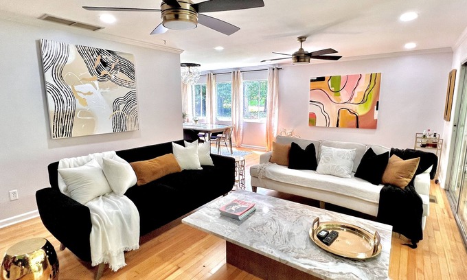 Tallahassee House | Modern Artsy 4bd/2ba Central w/1PM CHECK IN! 5beds/Sleeps 10