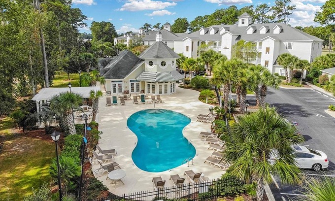 Carolina Forest Apartment | Modern Gray Studio Steps to Pool Myrtle Beach SC