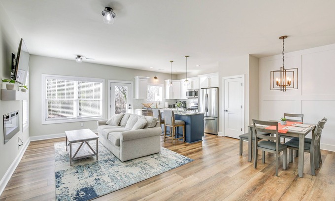 Greer House | Modern Greer Retreat: Walk to Historic Downtown!