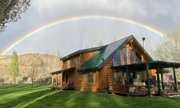 Humboldt County Cabin | Modern Log Cabin on a historic cattle ranch in Northern Nevada.