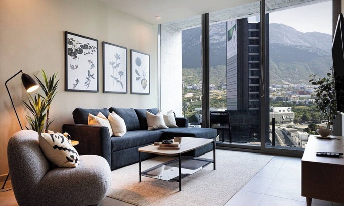 Monterrey Apartment | Modern Stay w/Pool, Balcony & Mountain Views