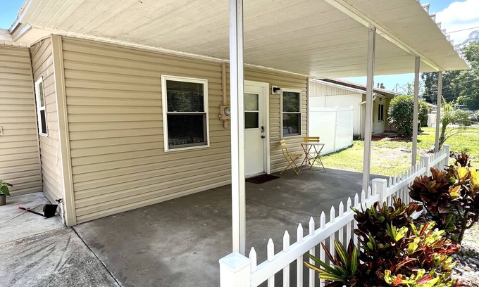 Citrus Park House | Modern tiny home with spacious backyard and pool