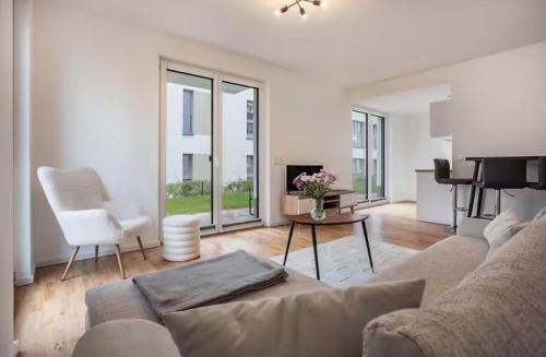 Greifswald Apartment | Modernes und wunderschönes Loft mit Terrasse, Gartenblick in Greifswald