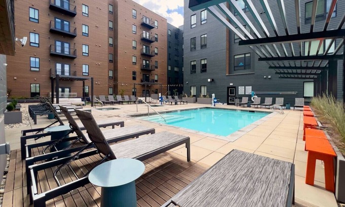 Boise Apartment | Mountain Lines & Slatted Calm | Cozy Modern Loft