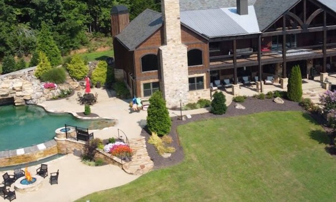 Cleveland House | Mountainside Manor l Custom pool & movie theater!