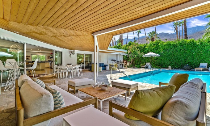 Twin Palms House | NEW! August House | Deepwell Midcentury Pool/Views