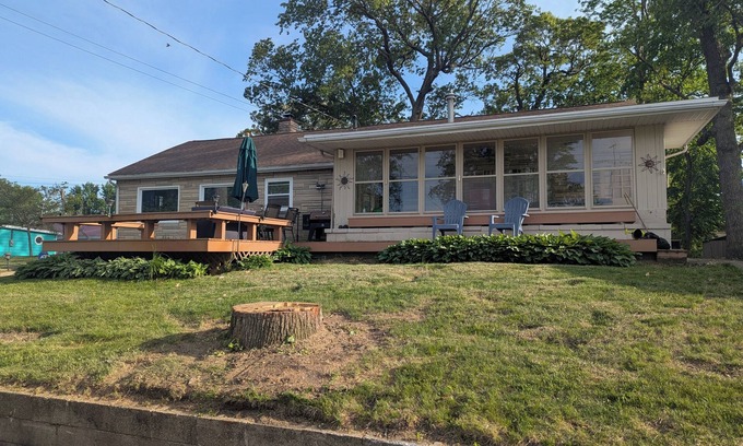 Bass Lake House | NEW! Cozy brick RANCH home with LAKE VIEWS along with Peace AND Serenity!