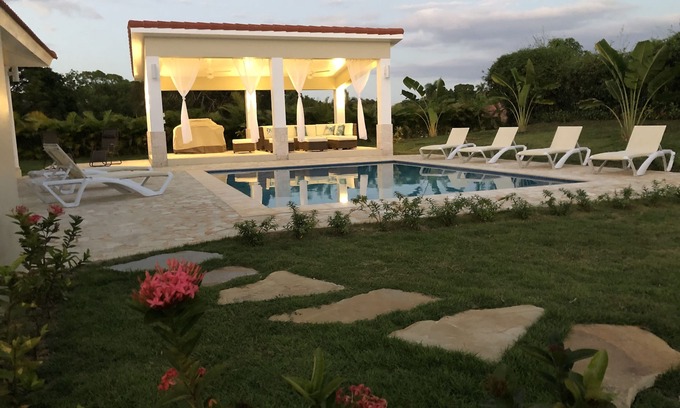 Urbanizacion Tavarez Villa | New Custom Tropical Chic 4 BR/4 BA 2 Level Villa in Residencial Hispaniola
