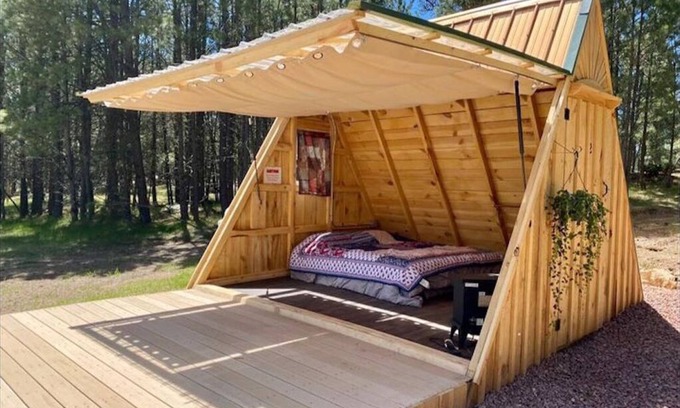 Custer Cabin | NEW! Glamping A-Frames, Stargazer 2 at Dakota Dream