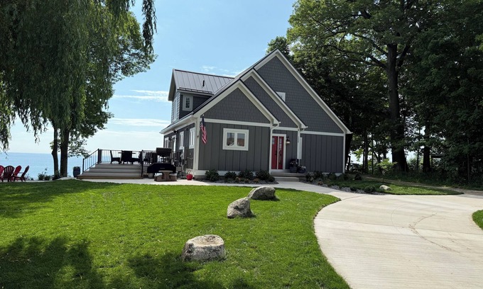Montague House | NEW & IMPROVED Spectacular beach front home on Lake Michigan