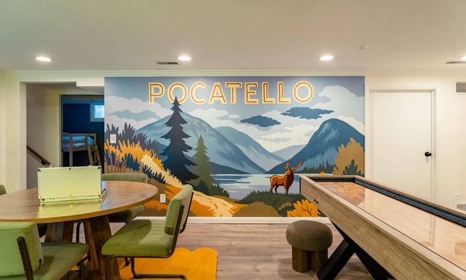 Pocatello House | NEW LISTING! Corporate Comfort, Hot Tub, Fire Pit, game room, 7 private BR