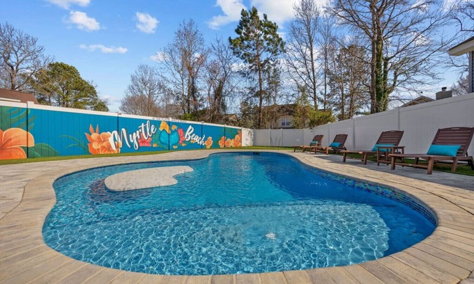 Myrtle Beach House | NEW! Stylish 4 BR Home w/Pool & Spa -Pet Friendly