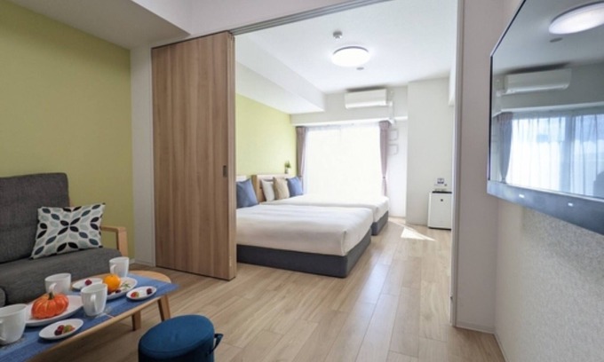 Naniwa Hotel | Nonsmoking Deluxe twin 2 double beds 20 OFF/Osaka Ōsaka