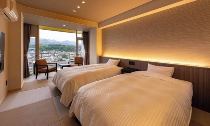 Hita Hotel | Nonsmoking DX Twin Room with River View Room o/Hita Ōita