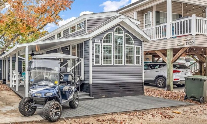 Myrtle Beach Apartment | Ocean Lakes Getaway, Golf Cart and Beach Access!