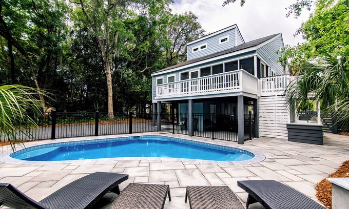 Edisto Island House | Ocean Shade | Edisto Beach Vacation Rental | Private Pool Oasis | Walk to Beach