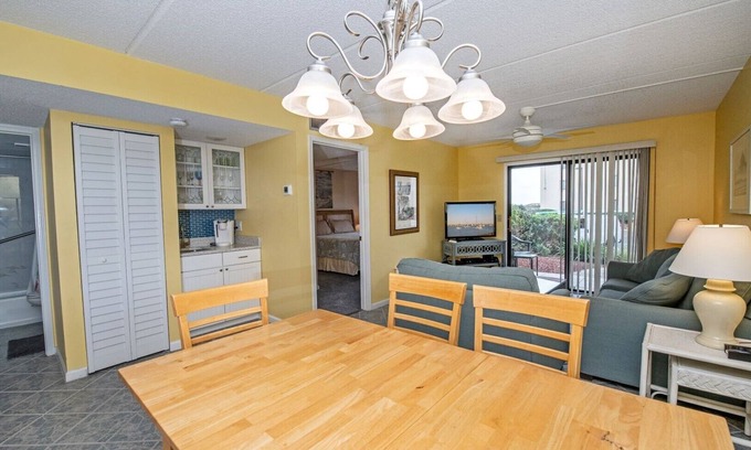 St. Augustine Beach Condo | Ocean-Side Ground Floor Condo - Steps to Beach - Pools, Hot Tubs & Free Perks