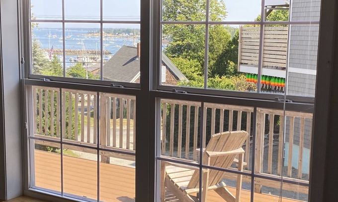 Southwest Harbor Apartment | Ocean view 4 br, huge deck with grill, walk to town, pet friendly locally owned