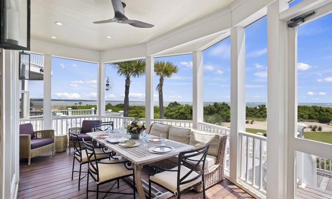 Ocean Point House | Ocean View Home in Gated Wild Dunes on Golf Course & Pool Access!