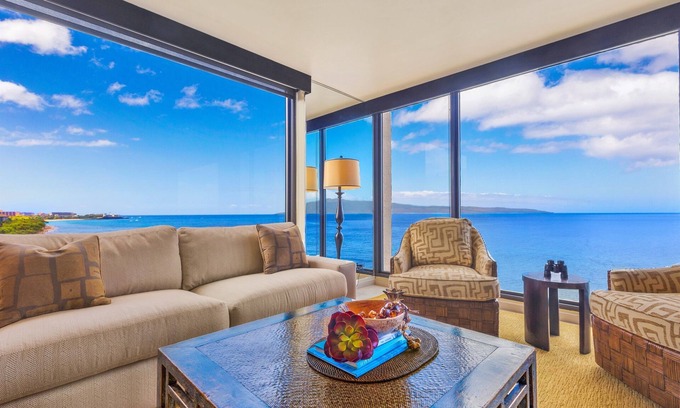 Honokowai Condo | Oceanfront Corner View Luxury! North Kaanapali Beach 2 Bedroom 2 Bathroom!