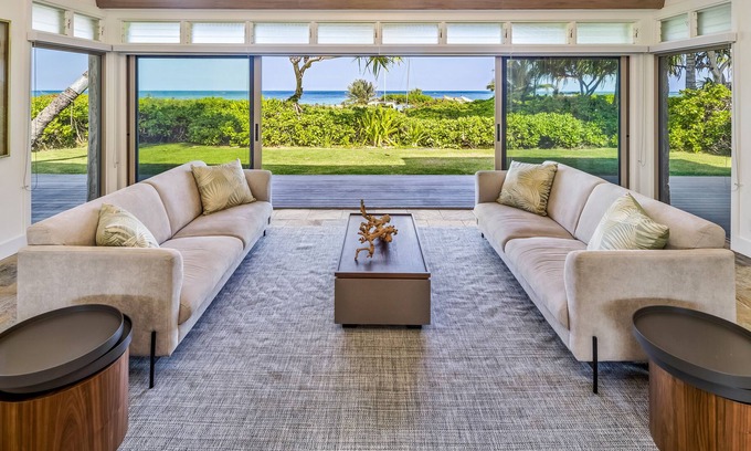 Lanikai Villa | Oceanfront Luxury Home w/Hot Tub, A/C & Views of Lanikai Beach: Na Makana Villa
