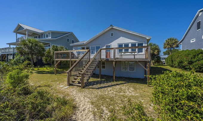 South Carolina Lowcountry House | Oceanfront on the St. Helena Sound; Expansive Beach & Ocean Views; Sun Deck; Cable TV
