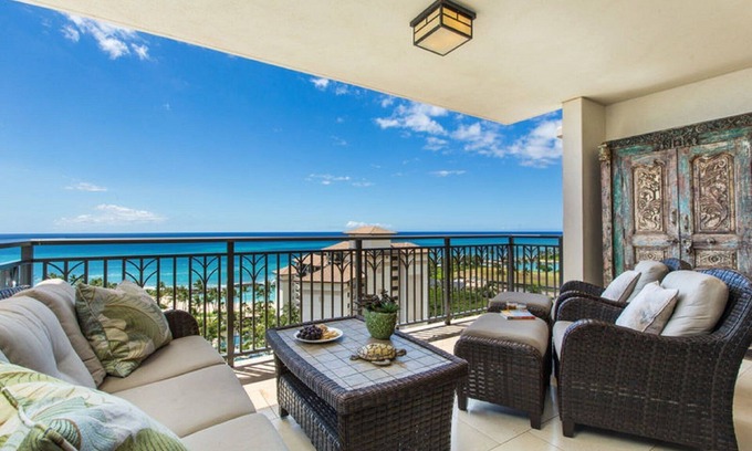 Ko Olina Condo | Oceanfront Penthouse Villa - walk to the beach and gorgeous sunset views!