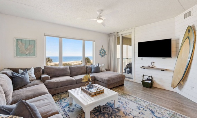 Fernandina Beach Condo | Oceanfront | Two Master Suites with Private Covered Balconies I Beach Views from Every Room