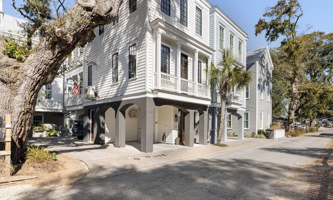 Old Village House | Old Village home with chic furnishings, chef's kitchen, patio, W/D, & central AC