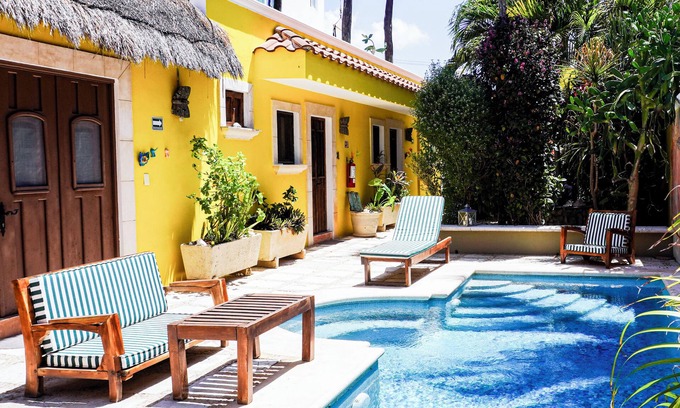 Colonia Salina Chica Apartment | One Bedroom Suite, Serene, Pool, Gardens, Rooftop Terrace with Views