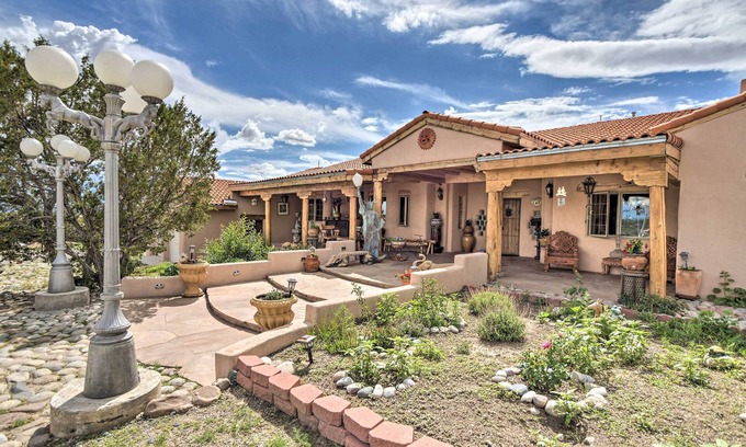 Santa Fe House | Ornate Santa Fe Adobe Home w/Gazebo + Patio!