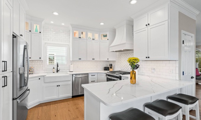 Holden Beach House | Outdoor Oasis | Pool, Fire Pit & Bar