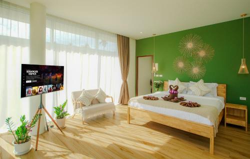 Thong Sala Villa | Paradise House - 1BR - Calm & Green Garden Stay - Heart of Thong Sala - 4K SmartTV