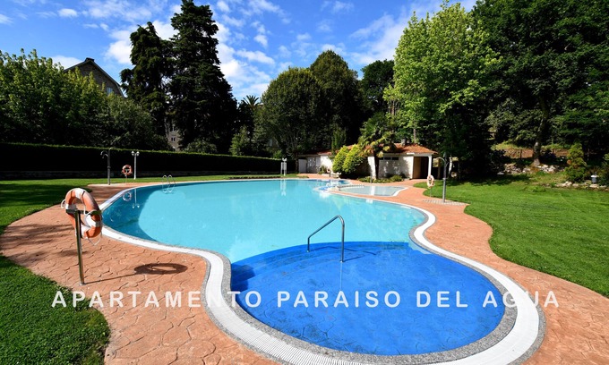 Mondariz-Balneario Apartment | Paraiso del Agua Apartment with Pool in Mondariz Balneario