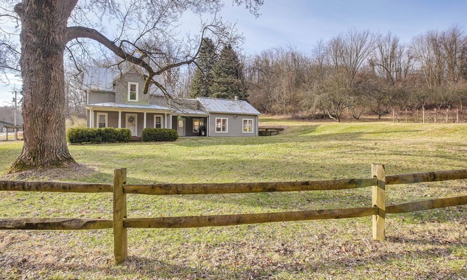 Bellville House | Patio & Scenic Views: Modern Ohio Farmhouse