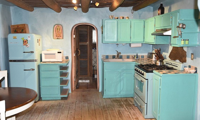 Arroyo Seco House | Peaceful Adobe w Jacuzzi, Walk To Arroyo Seco, Pets Welcome