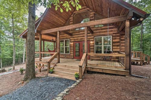 Morganton House | Peaceful Cabin on 3 Private Acres Deck and Fire Pit