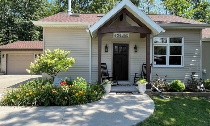 Two Rivers Cabin | Peaceful Parkside Retreat with AC and WIFI…just steps away from Lake Michigan