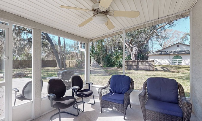 River Side Village House | Peaceful & sun-soaked home with yard & screened patio - dog-friendly - near golf