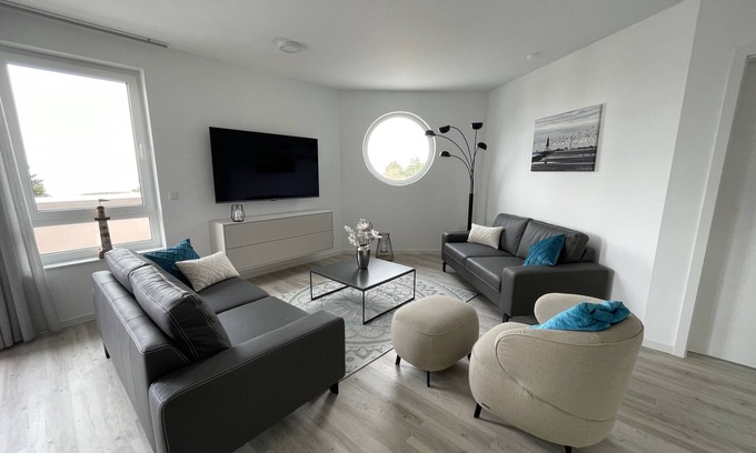 Duhnen Condo | Penthouse apartment Royal 15 with balcony and sea view, Cuxhaven Duhner Allee